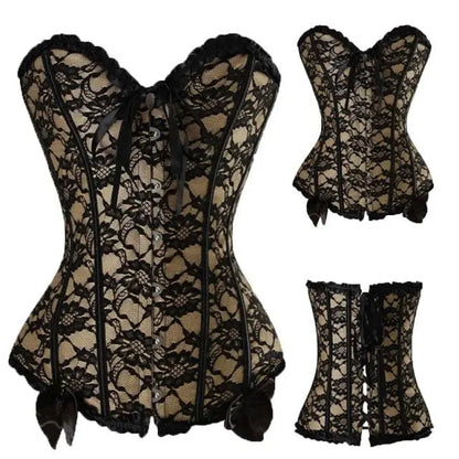 Lacy Bliss™ Model CT420 LORETTA LACE LINGERIE OVERBUST CORSET