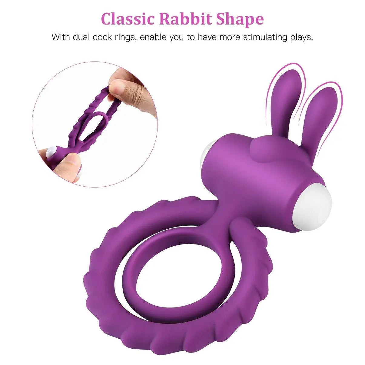 Lacy Bliss™ Happy Rabbit Love Ring Lavah Intimates