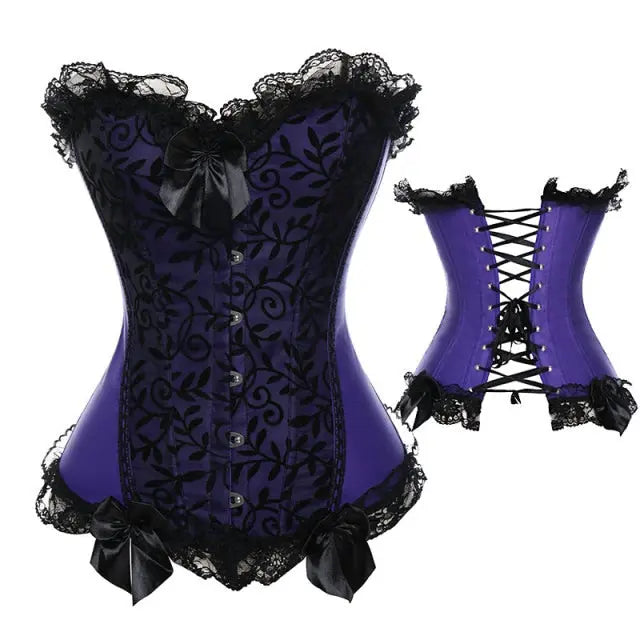 Lacy Bliss™ Model CT403 LORETTA LACE LINGERIE OVERBUST CORSET