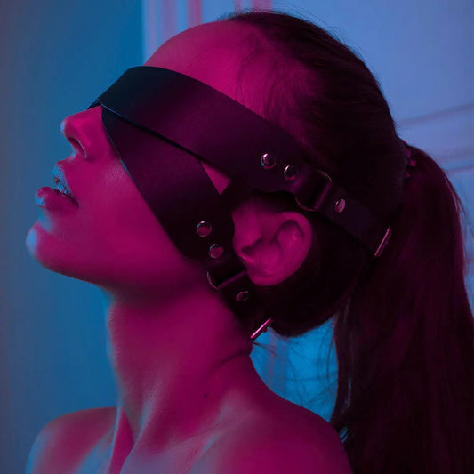 Lacy Bliss™ Vegan Leather Trust Mask Lavah Intimates accessories